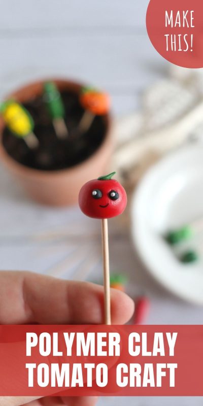 polymer clay tomato craft