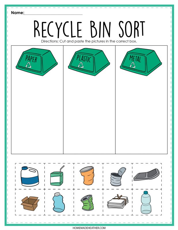 Recycling Activity Printable