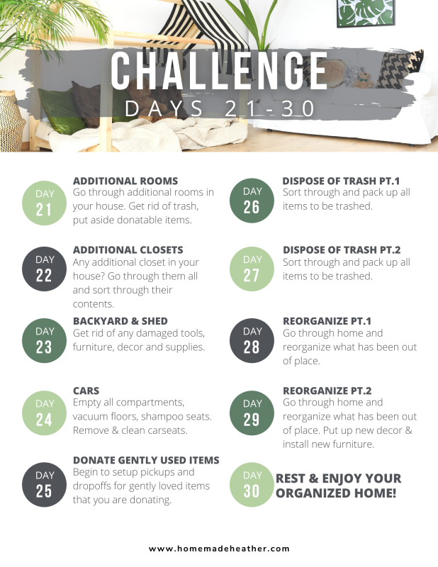 mothers day activity printables spring clean organization challenge