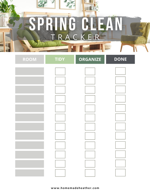 spring clean organization challenge