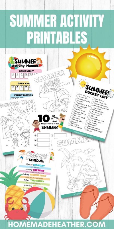 summer activity printables