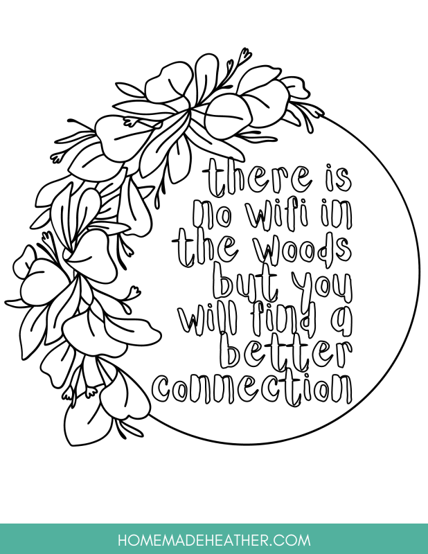 nature printable coloring page