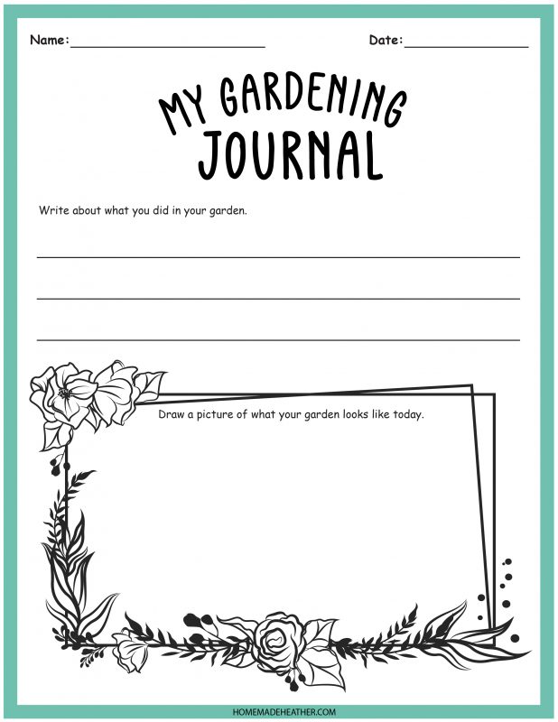 gardening journal printable