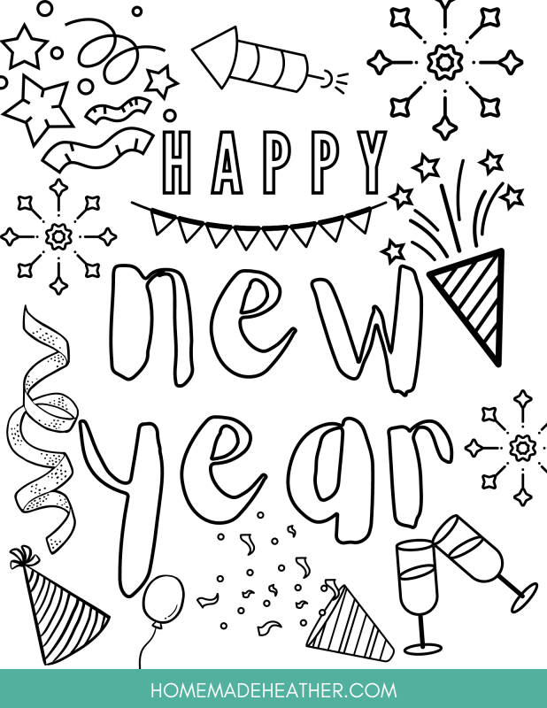 New Years Coloring Sheet