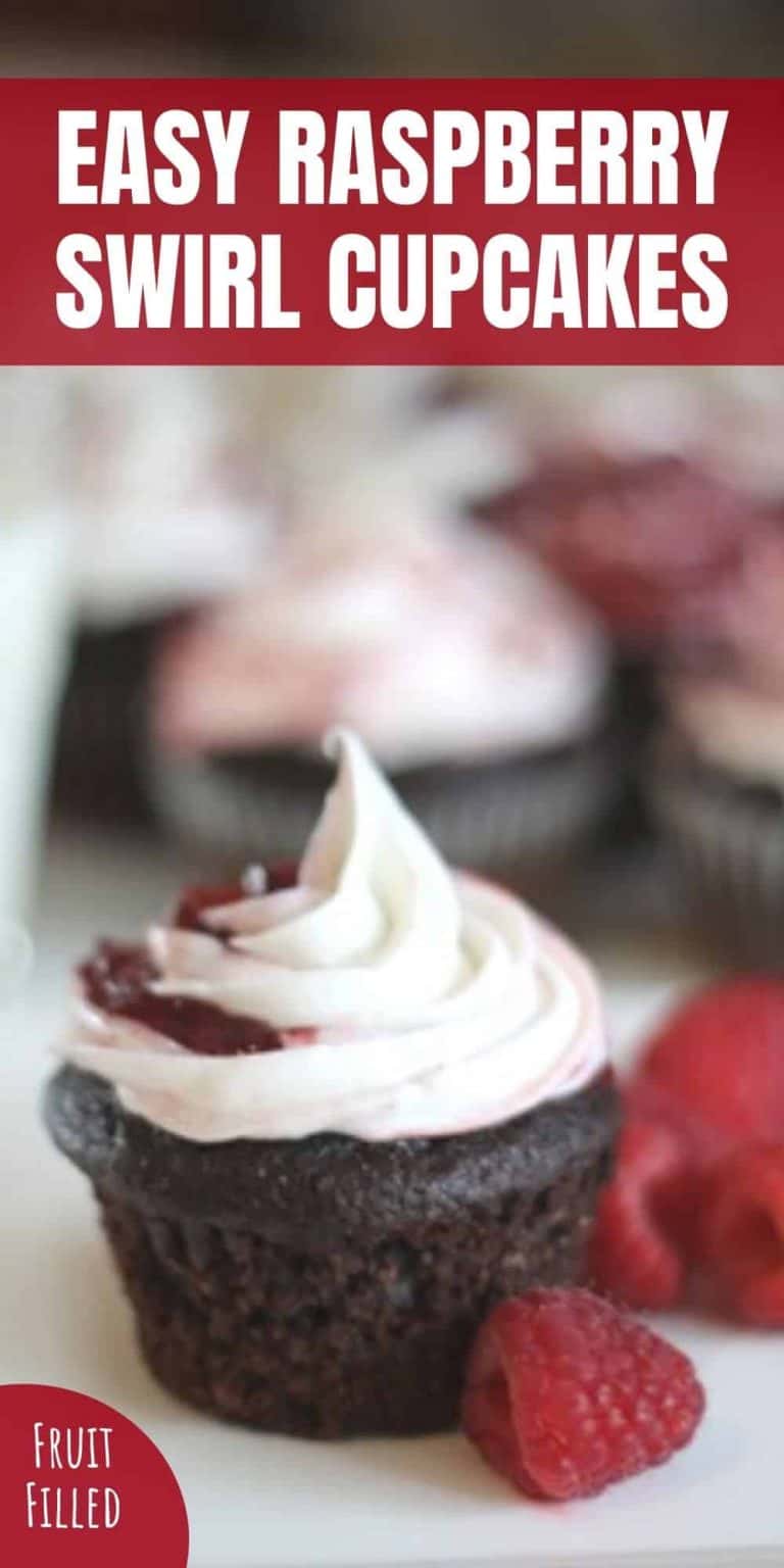 easy raspberry swirl cupcakes