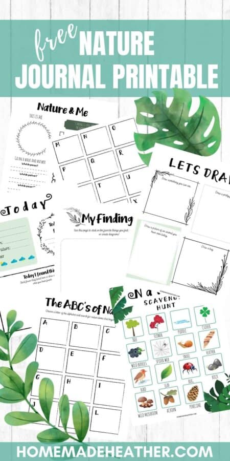 Free nature printable journal pages.