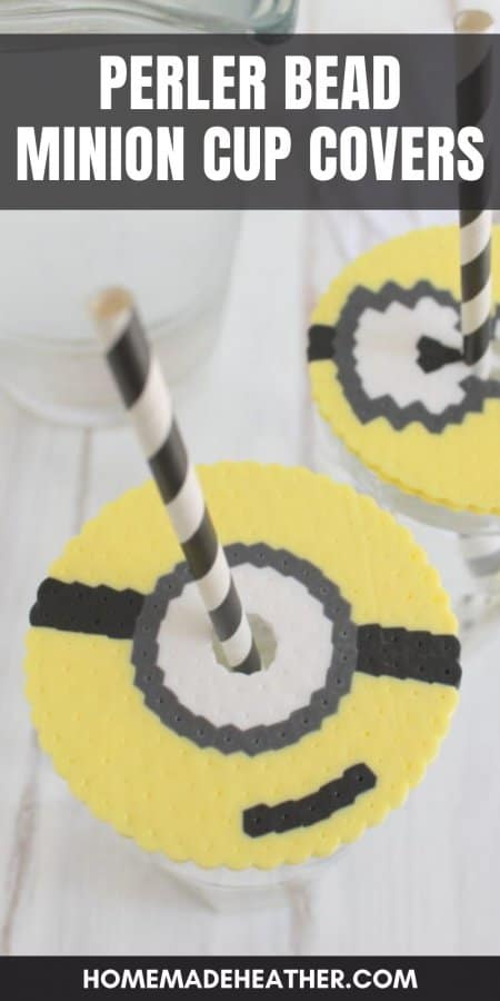 Perler Bead Minion Cup Cover Perler Bead Minion Cup Covers