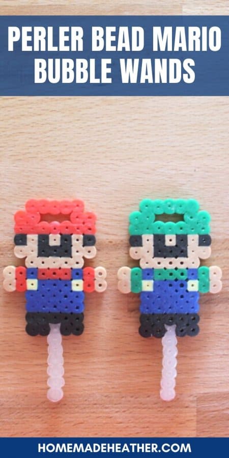 Perler Bead Mario Bubble Wands
