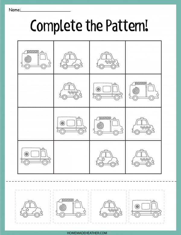 Emergency Printable Pattern