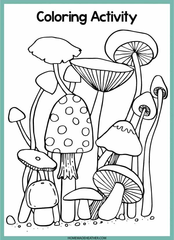 Mushroom Coloring Sheet
