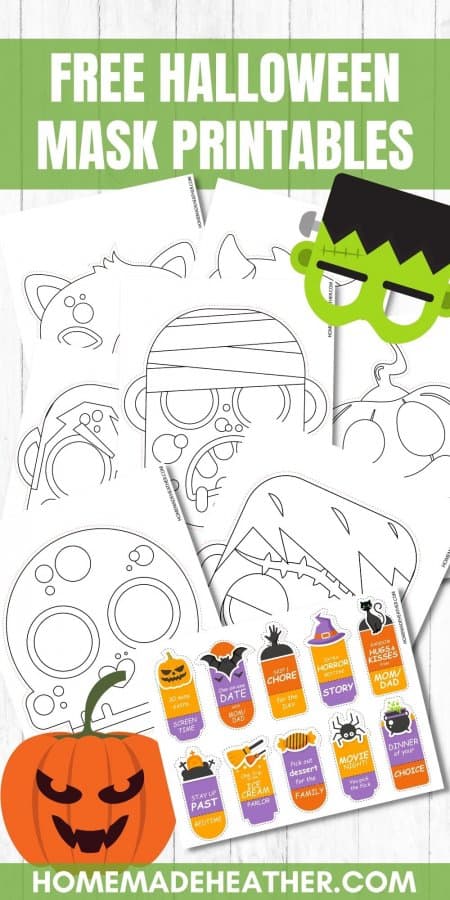 Free Halloween mask printables.