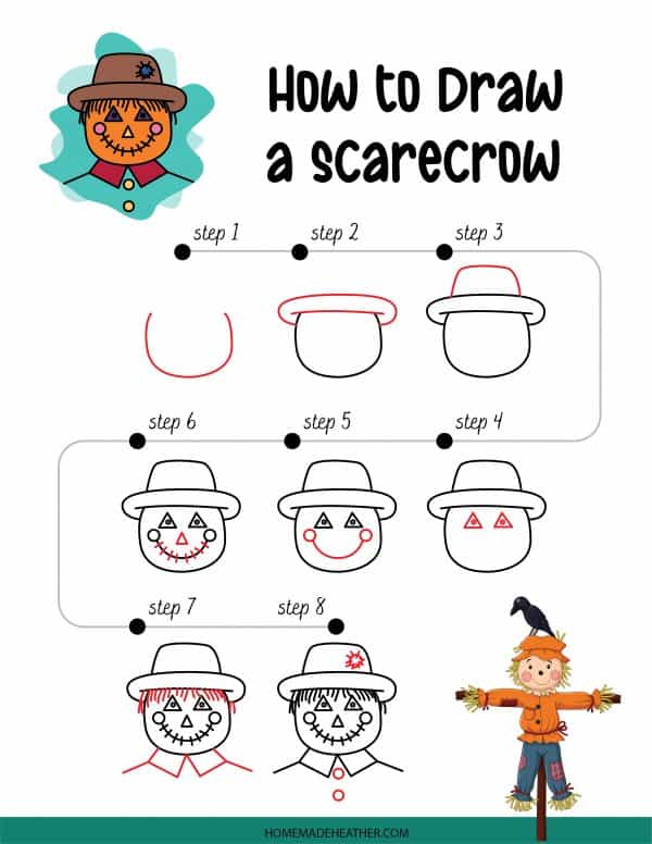 How to Draw a Scarecrow