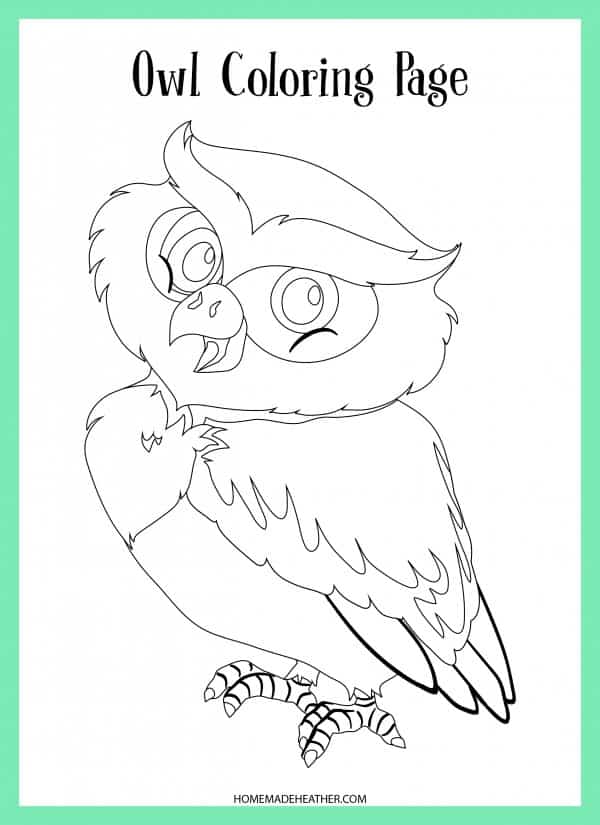 Owl Coloring Sheet