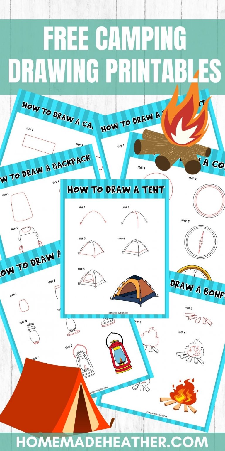 Free Camping Drawing Printables