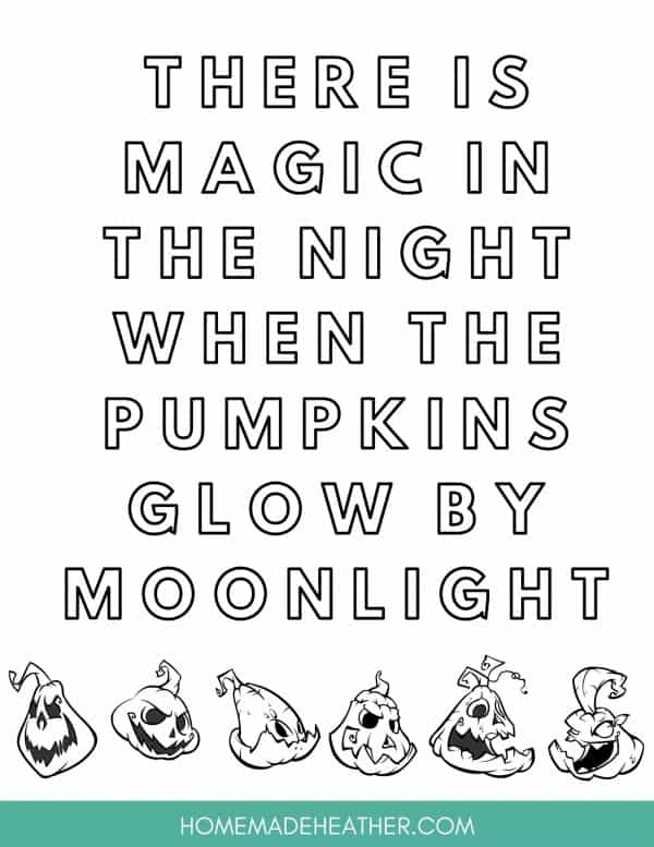 Halloween Coloring Page Printable