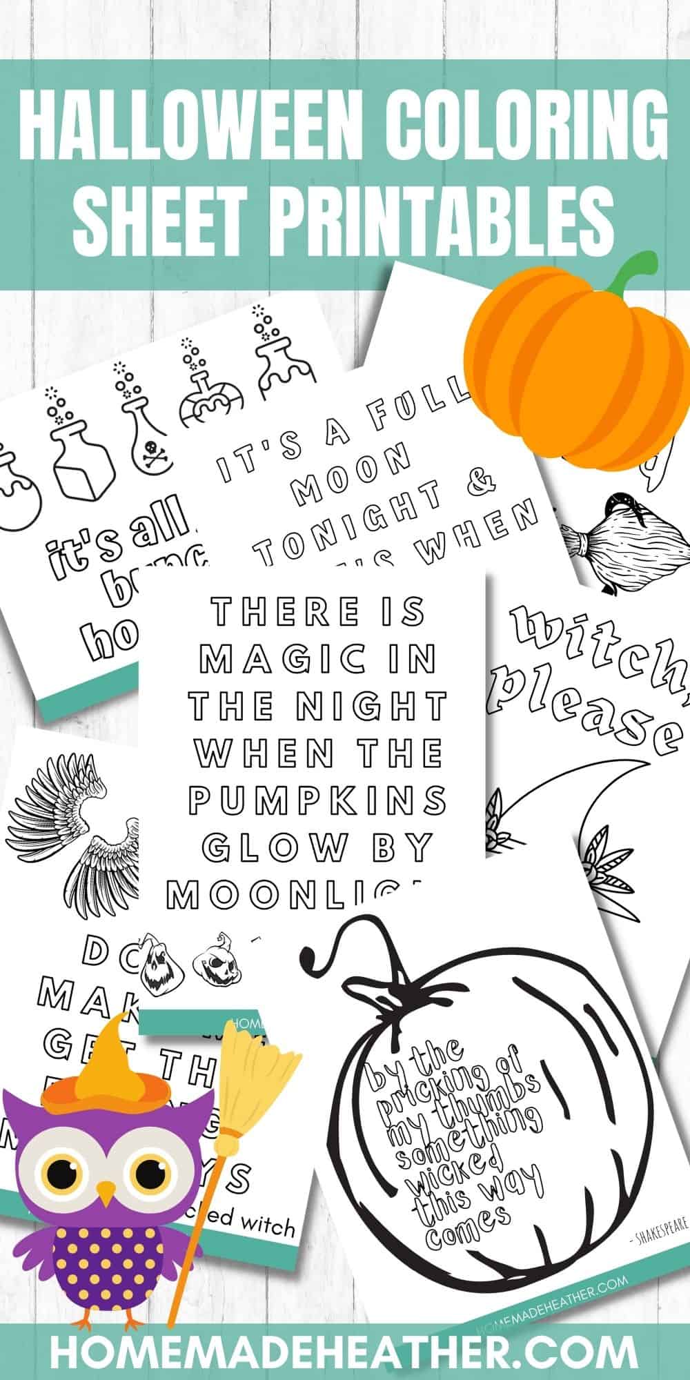 Halloween Coloring Sheet Printables