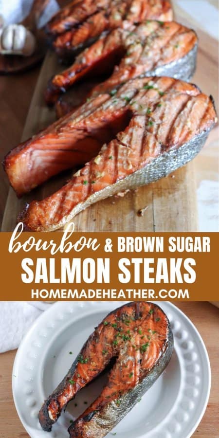 Bourbon & Brown Sugar Salmon Steaks