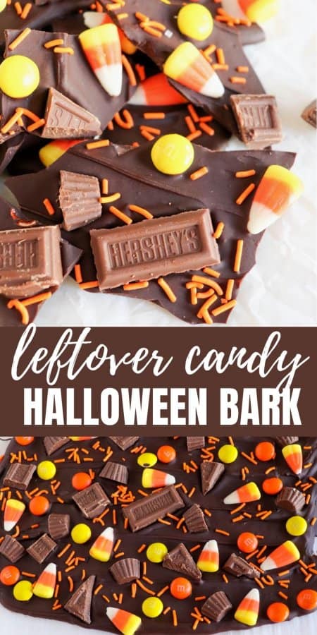 Leftover Candy Halloween Bark Recipe