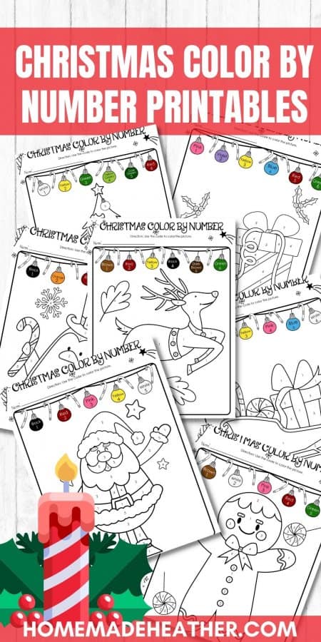 A collection of free Christmas color by number printables.