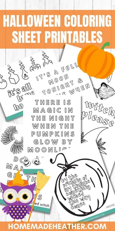 Halloween Coloring Sheet Printables