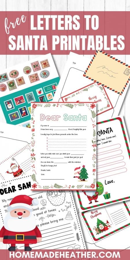 keto printables Free Letters to Santa Printables on a flat lay with text overlay.