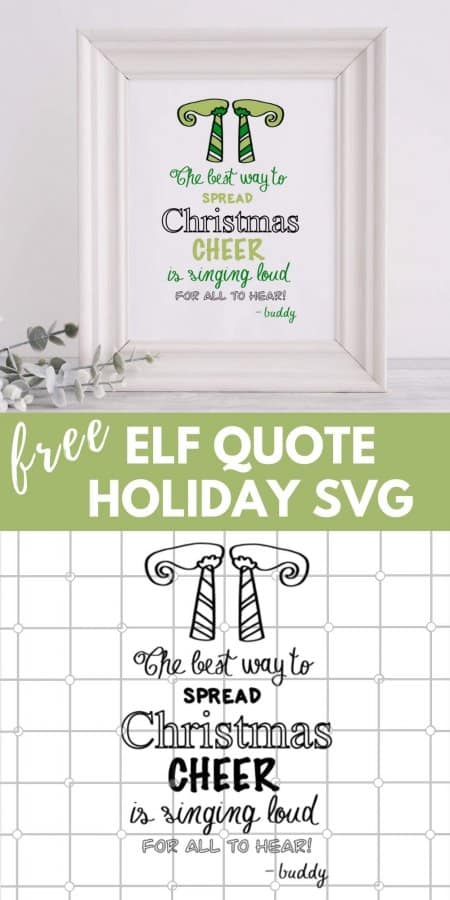 Elf Holiday Quote with Free SVG