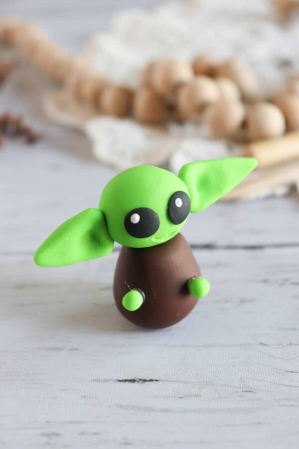 Polymer Clay Baby Yoda Craft.