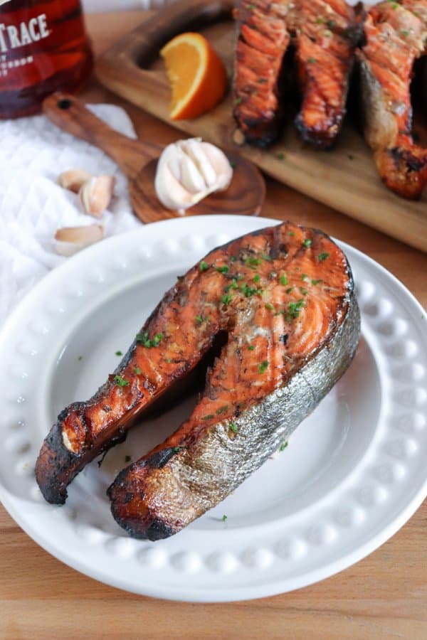 Bourbon & Brown Sugar Salmon Steaks