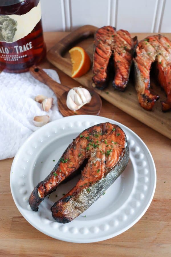 Bourbon & Brown Sugar Salmon Steaks