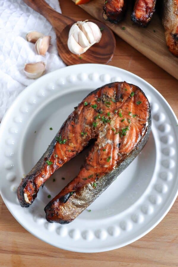 Bourbon & Brown Sugar Salmon Steaks