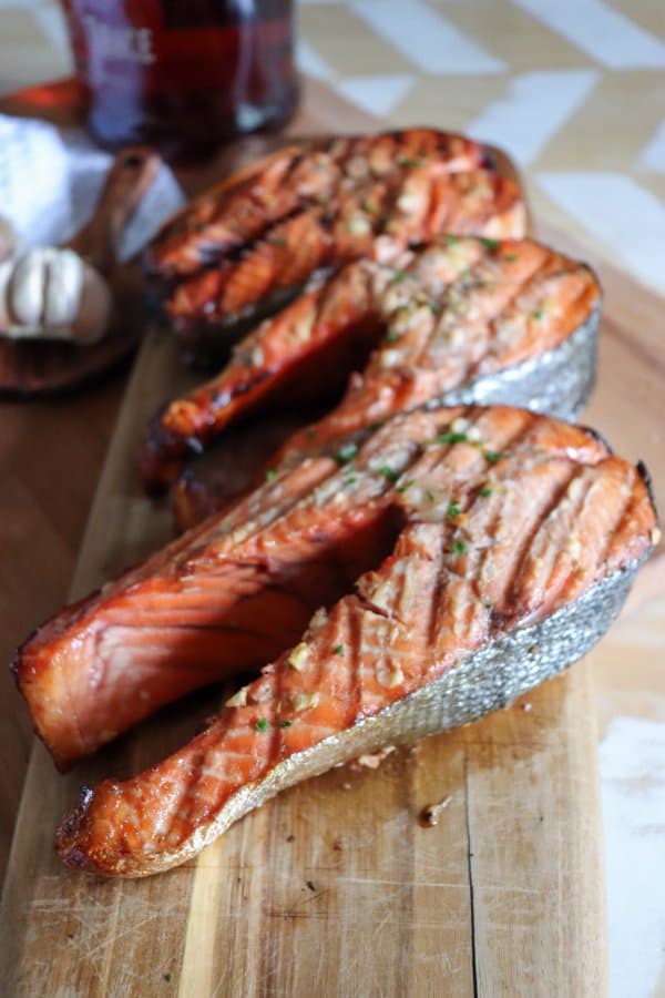 Bourbon & Brown Sugar Salmon Steaks
