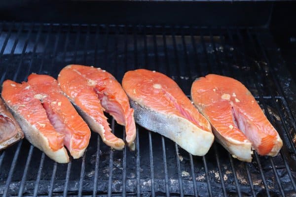 Bourbon & Brown Sugar Salmon Steak Grilling
