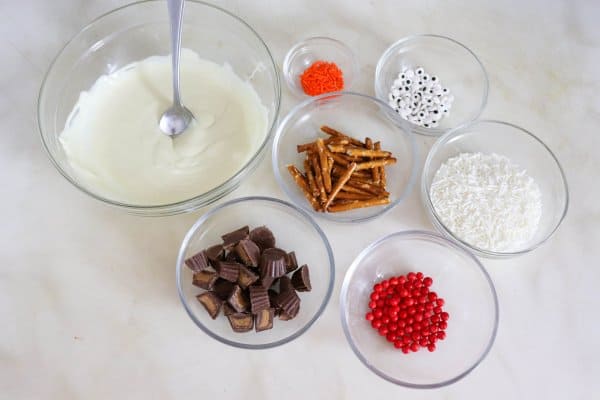 White Chocolate Snowman Bark Ingredients