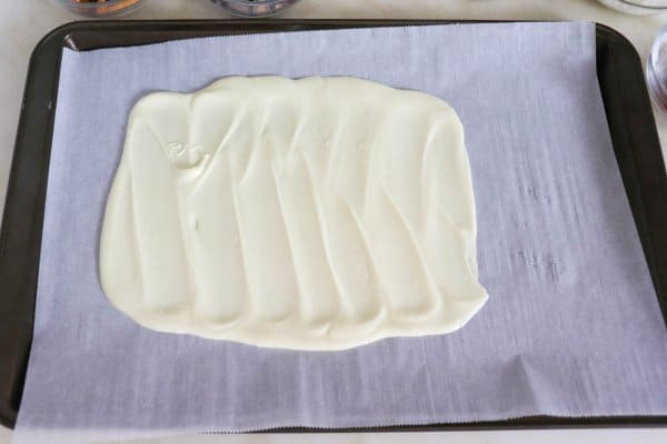 White Chocolate Snowman Bark Process