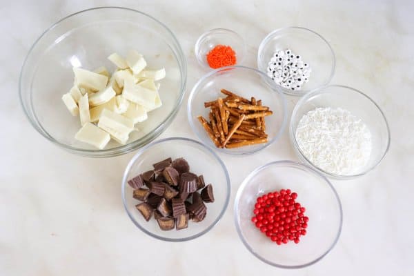 White Chocolate Snowman Bark Ingredients