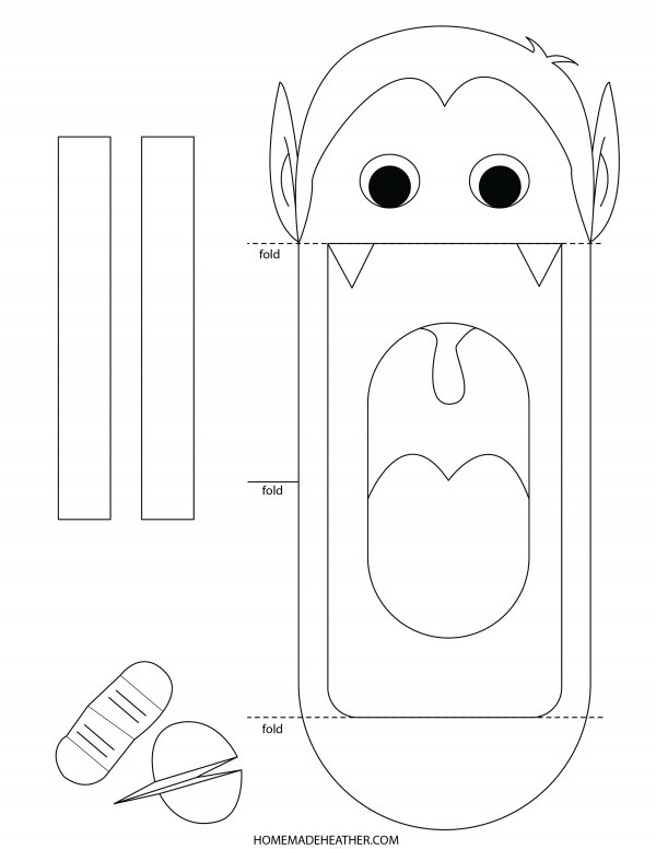 mothers day activity printables Vampire puppet printable for Halloween.