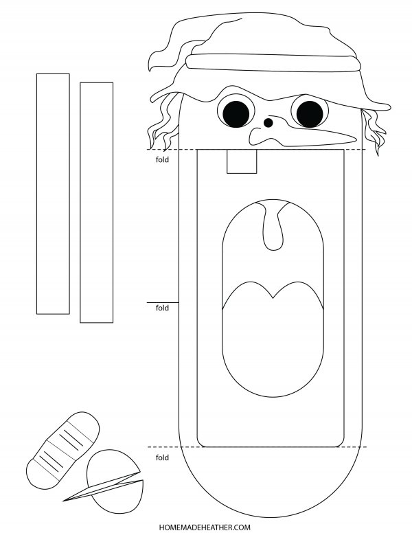 mothers day activity printables Witch puppet printable for Halloween.