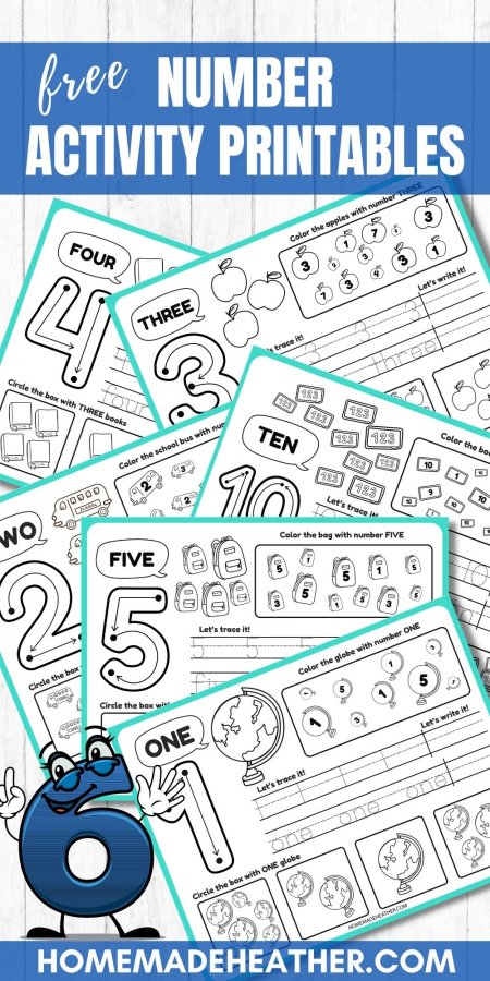 mothers day activity printables Free Number Tracing Printable Work Sheets