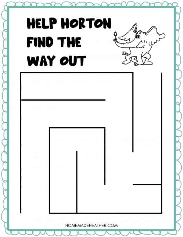 Free Cat in the Hat Printable Maze
