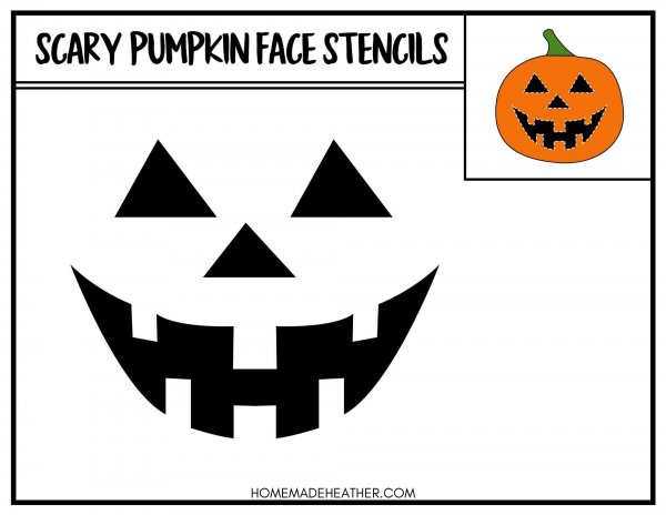 Free Printable Pumpkin Face Stencil