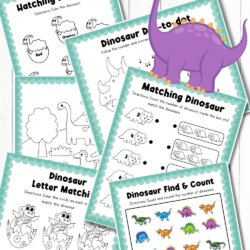 Dinosaur Activity Printable Work Sheets