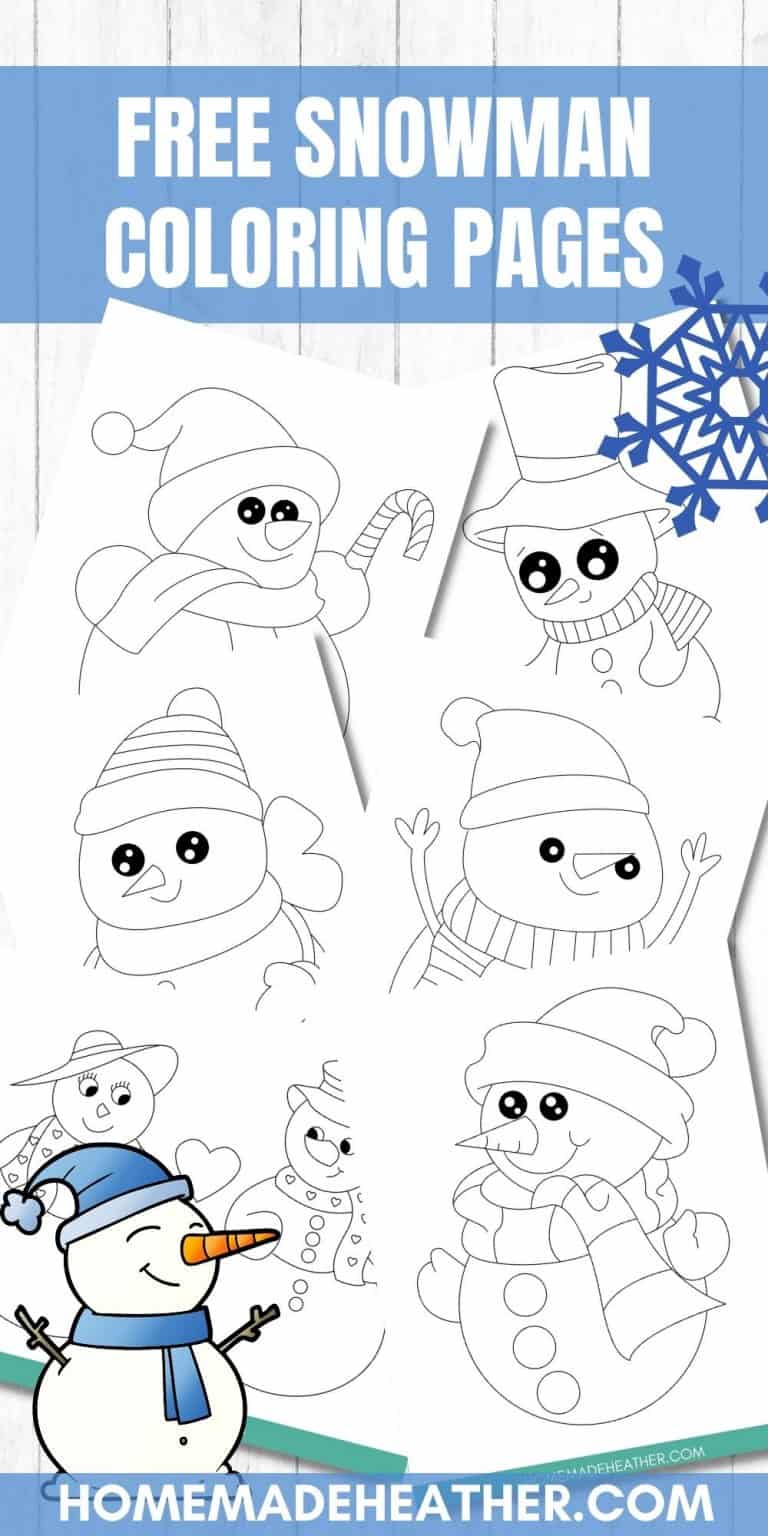 Free Printable Snowman Coloring Pages