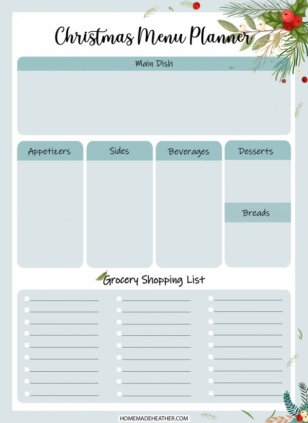 Free Christmas Planner Printable
