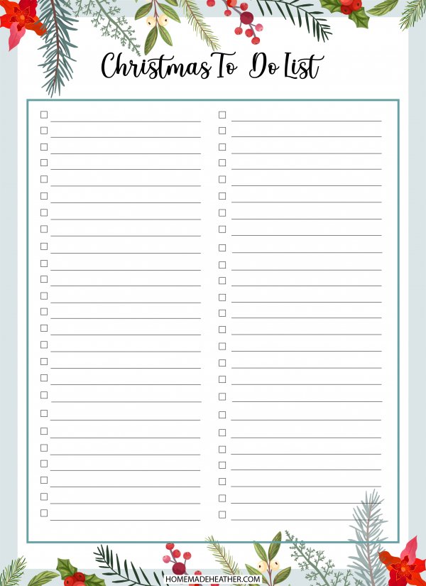 Free Christmas Planner Printable