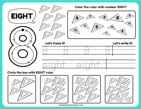 mothers day activity printables Free Number Tracing Printable Eight