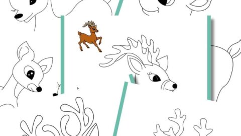 Free Reindeer Coloring Pages