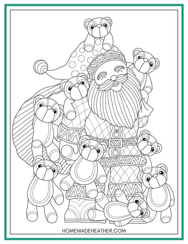 Free Printable Santa Coloring Page