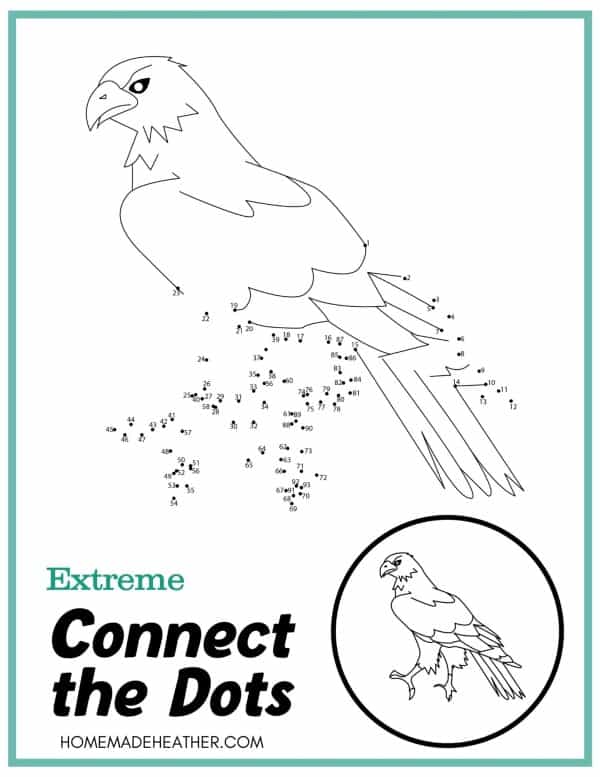 Free Extreme Dot to Dot Printable Bird