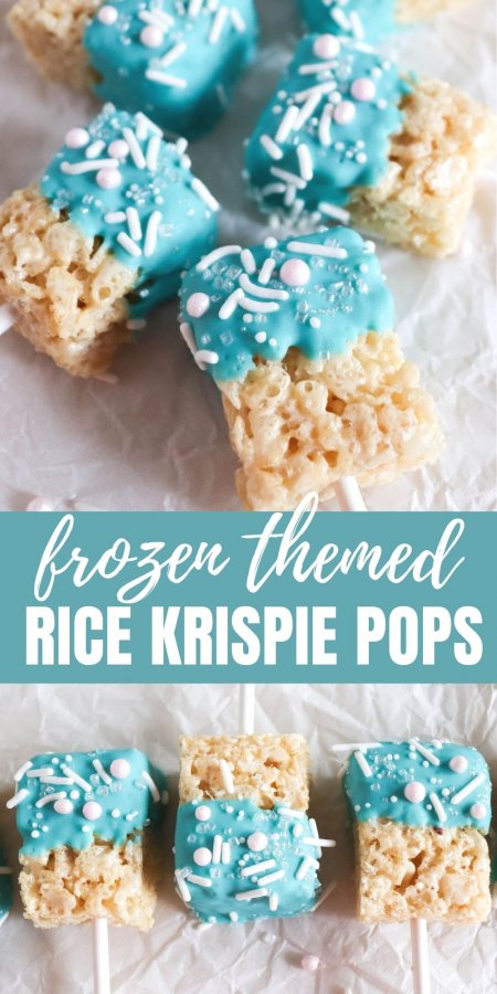 Frozen Themed Rice Krispie Pops