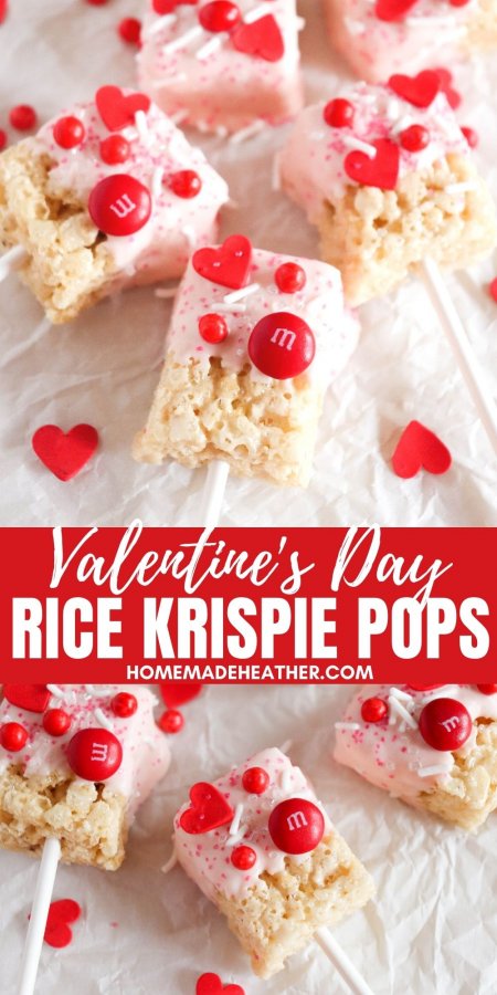 Valentine's Day Rice Krispie Pops